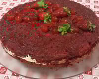 Bolo de veludo vermelho