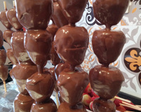 Espeto de morango com chocolate