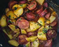 Linguiça calabresa com batata