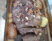 Picanha de forno com batatas