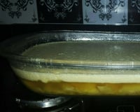 Gelatina de abacaxi com creme de leite