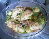 Coxa e sobrecoxa de frango assado