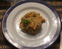 Risoto de limão siciliano com camarões