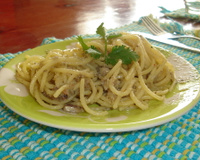 Macarrão Alho e Óleo com Sardinha