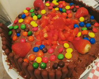 Bolo de morango com nutella