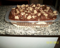 Pavê de chocolate preto e chocolate branco