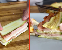 Substitua o pão por abobrinha nesse lanche rápido de apenas 3 ingredientes, meus filhos adoram!