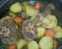 Rabada com batata e agrião