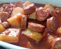 Linguiça calabresa com batata
