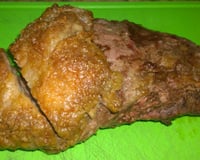 Fraldinha assada no sal grosso com batatas