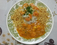 Frango com moranga na panela de pressão