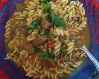 Sopa com caldo de feijão