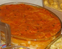 Pão quente de queijo e presunto