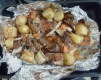 Costela com batatas no forno