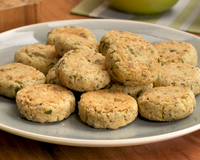 Bolinho de arroz com frango e aveia