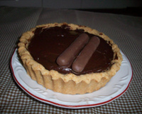 Quiche de doce de banana e chocolate