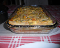 Panqueca de frango ao molho branco