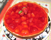 Torta de morango prática