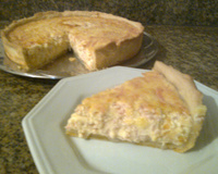 Quiche de presunto e queijo do Glauco