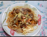 Macarrão com carne moída