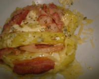 Batata recheada 4 queijos com bacon de micro-ondas