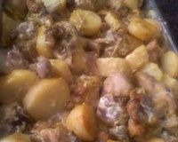 Frango assado ao creme de leite