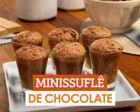 Minissuflê de chocolate