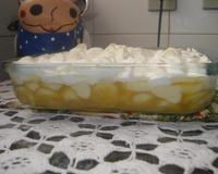 Doce de banana com creme