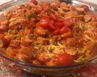 Macarrão com salsicha delícia