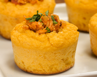 Cupcake de frango com milho