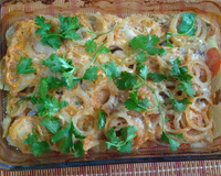 Filé de merluza ao forno