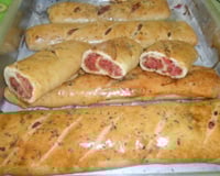 Enrolado de calabresa