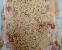 Cachorro-quente de pão de forma ao forno