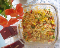 Salada de soja e quinoa