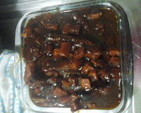 Costela de porco suína ao molho agridoce