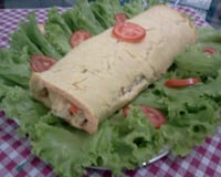 Rocambole de batata recheada com frango