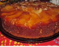 Torta invertida de banana ou maçã