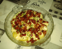 Batata com requeijão e bacon