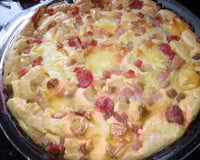 Torta de milho com bacon