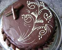 Bolo prestígio à moda Mi