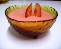 Gelatina com creme rosado