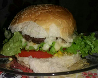 Carne de hambúrguer rústica