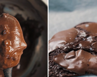 Fiz esse brownie cookie sem farinha e ficou tão bom que sumiu da forma em minutos