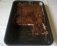 Bolo prestígio de farofa de açúcar