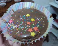 Cupcake delicioso com cobertura de brigadeiro