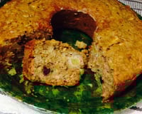 Bolo de maçã com granola