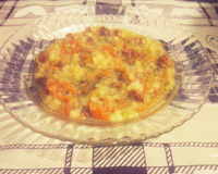 Caldinho de batata com linguicinha