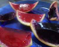 Gelatina na casca da laranja