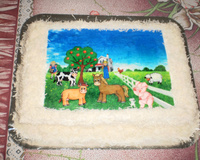 Bolo de aniversário com papel de arroz