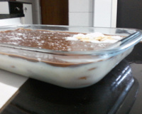 Pavê de coco com cobertura de chocolate